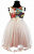 Нарядное детское платье "Sue Boutique №4004", полоска без рукова