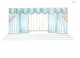 шторы для сцены с детский сад